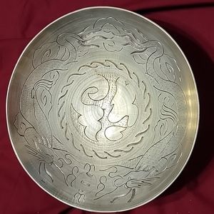 Chinese Brass Offering Bowl